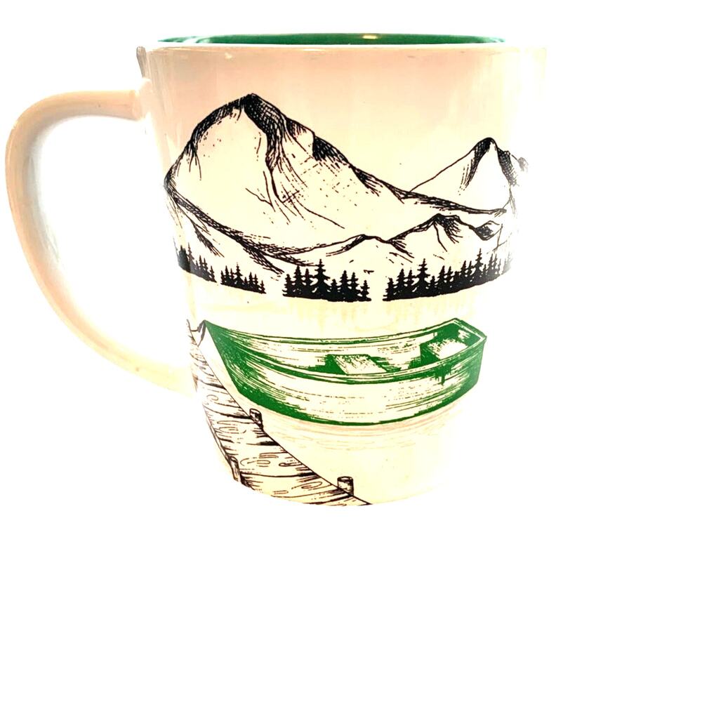TIM HORTONS 2018 LIMITED EDITION MUG "BOATING IN THE MOUNTAINS" 14OZ.